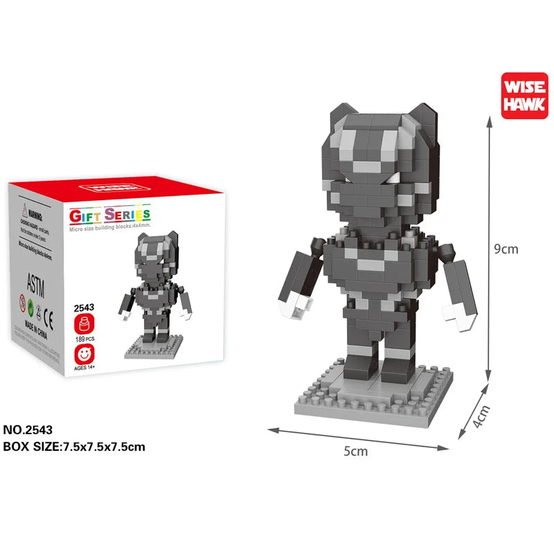 Avengers Micro Diamond Building Block Set: Iron Man, Spider-Man, Captain America, and Hulk