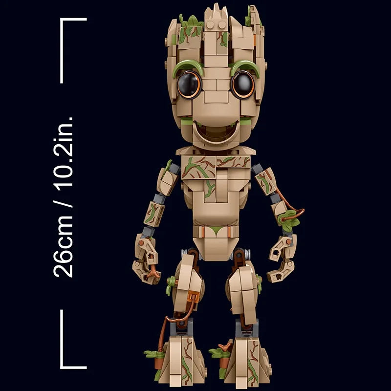 Guardians of the Galaxy Groot Brick Assembly Model - 475 Pieces