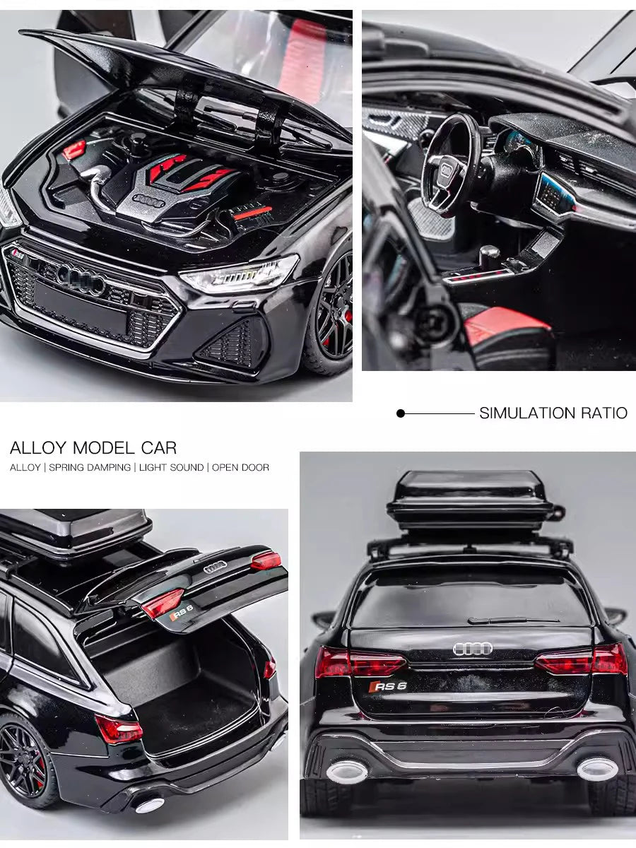 AUDI RS6 Adventure Wagon: 1:24 Scale Alloy Model Car with Sound and Light