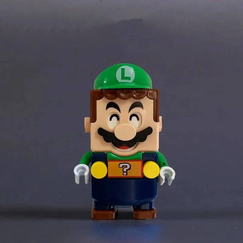 Super Mario Bros Luigi Mini Building Blocks Action Figure Set