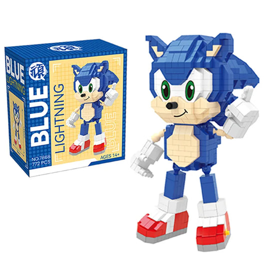 Cartoon Sonic Building Blocks Action Figure Set