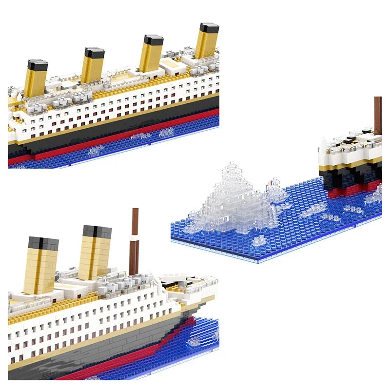 Titanic Creative Luxury Iceberg Cruise Ship DIY Model Building Block Set