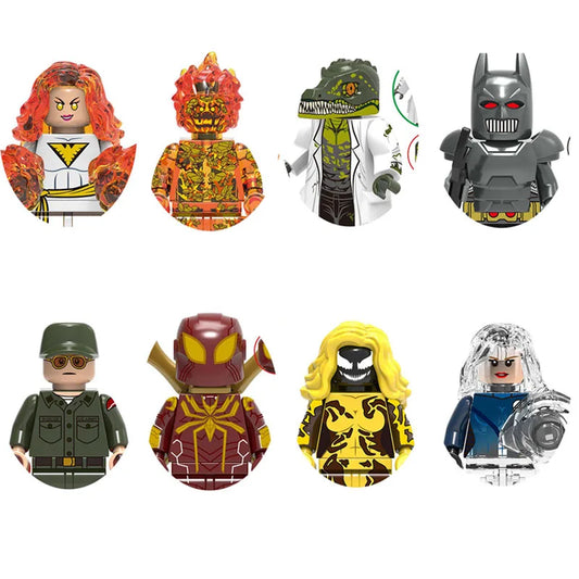 X0237-0277 Superhero Collection Building Blocks Rocket Raccoon Captain Marvel Action Figure Image Puzzle Assembly Toy Bricks