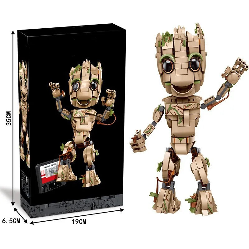 Guardians of the Galaxy Groot Brick Assembly Model - 475 Pieces