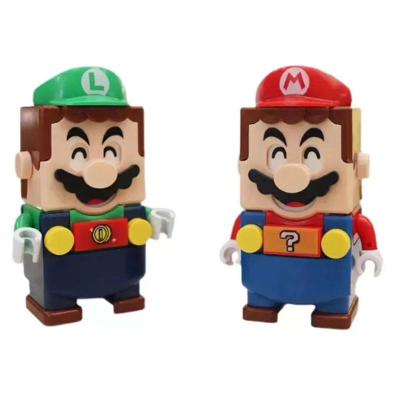 Super Mario Bros Luigi Mini Building Blocks Action Figure Set