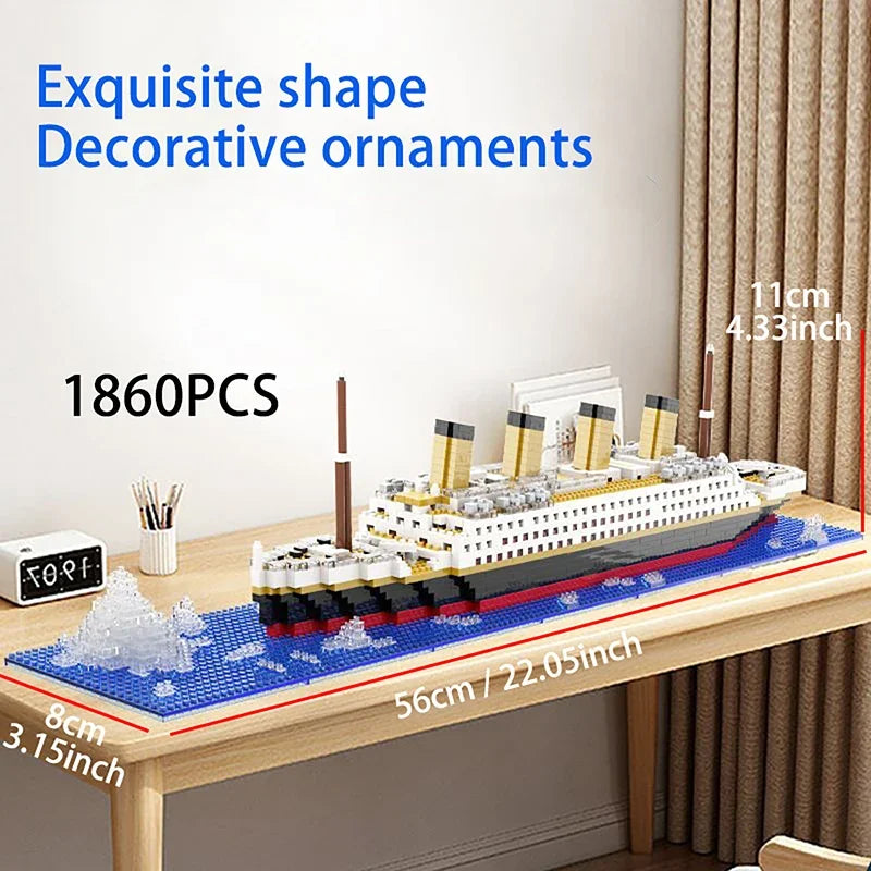 Titanic Creative Luxury Iceberg Cruise Ship DIY Model Building Block Set