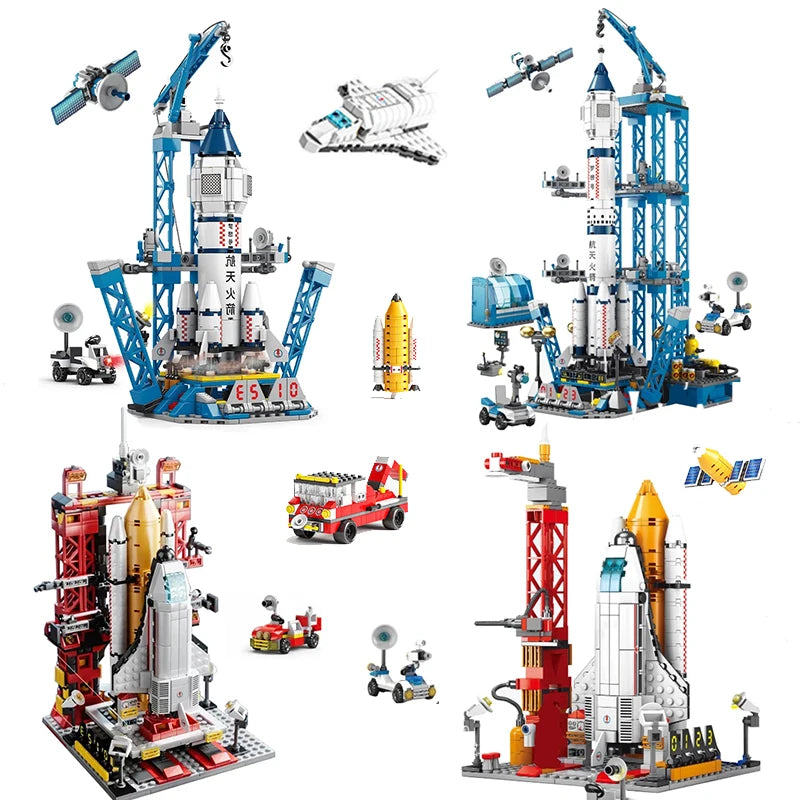 Space Shuttle and Moon Base Building Block Set