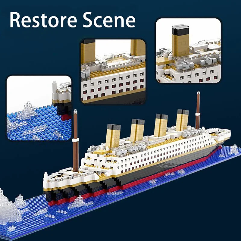 Titanic Creative Luxury Iceberg Cruise Ship DIY Model Building Block Set